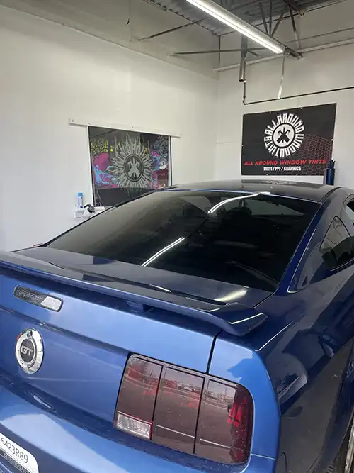 Automotive Window Tint by All Around Window Tints Colorado Springs CO on a Ford Mustang
