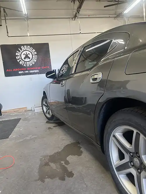 Automotive Window Tint by All Around Window Tints Colorado Springs CO on a Dodge Charger